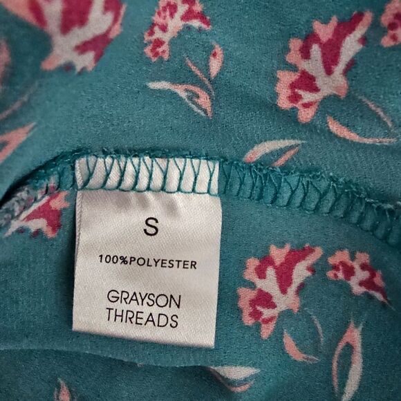 Grayson Threads Teal Pink Wrap Tank Top - Picture 5 of 6